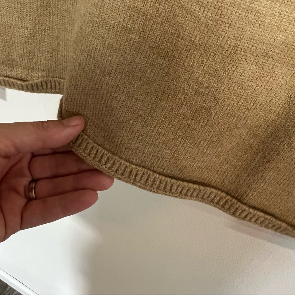 LNA Clothing Morjana V Neck Sweater in Camel Stripe - Picture 14 of 16